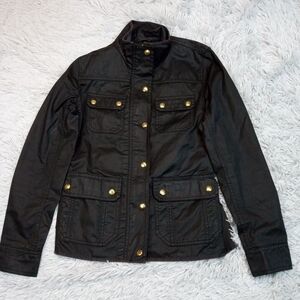 J. Crew Jacket Womens XS Black Military Utility Gorpcore Casual‎ Zip Up Pockets